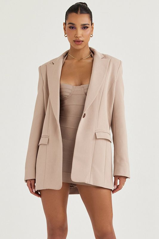 Beige House Of Cb Oversized Blazer | XDM-265849