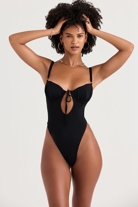 Black House Of Cb Cutout Swimsuit | KCO-734029