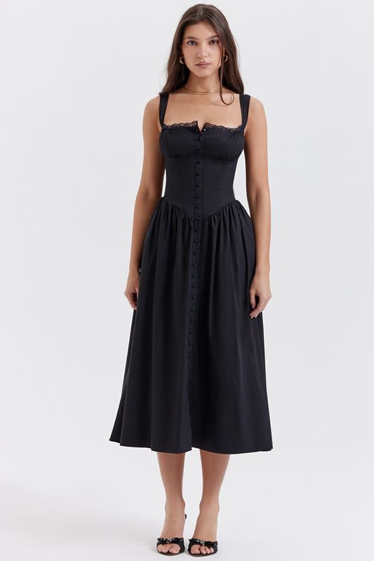 Black House Of Cb Midi Dress | SFD-523817