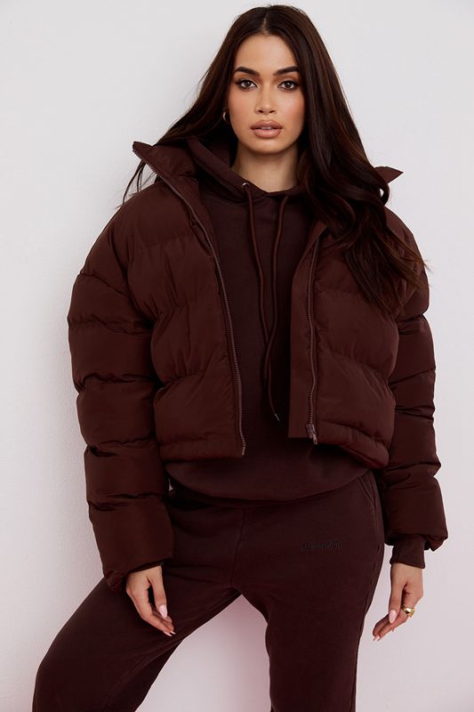 Chocolate House Of Cb Oversized C Shape Puffer Jacket | YLS-950371