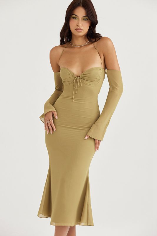 Olive House Of Cb Halter Midi Dress | YUB-470132