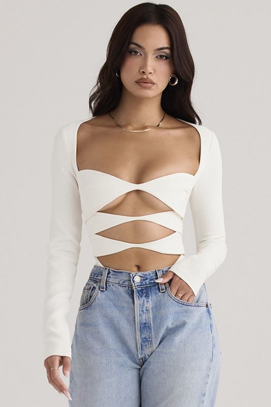 White House Of Cb Cutout Bodysuit | WVD-517893