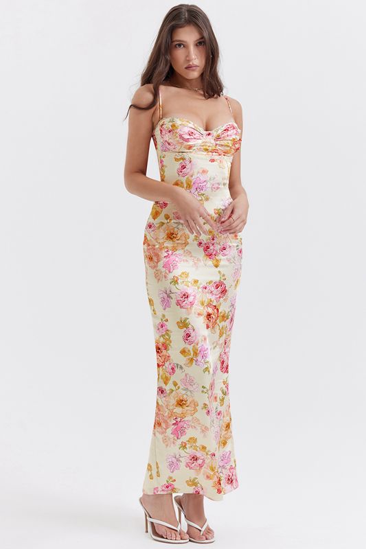 White House Of Cb Floral Maxi Dress | QHI-608594