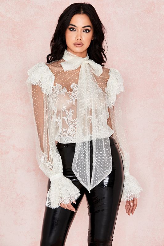 White House Of Cb Lace Blouse Tops | CPL-602859