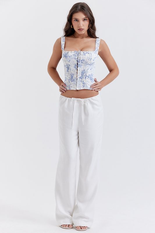 White House Of Cb Linen Mixs Pants | DEN-017865