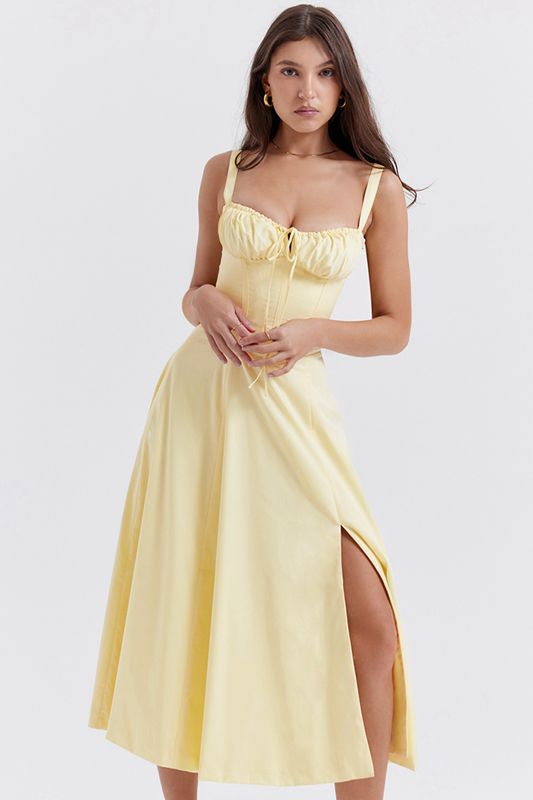 Yellow House Of Cb Bustier Dress | KHL-163942