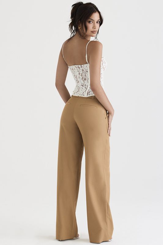 Apricot House Of Cb Relaxed Tailoreds Pants | HBL-851493