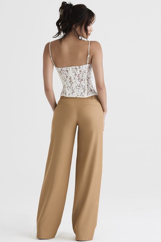 Apricot House Of Cb Relaxed Tailoreds Pants | HBL-851493