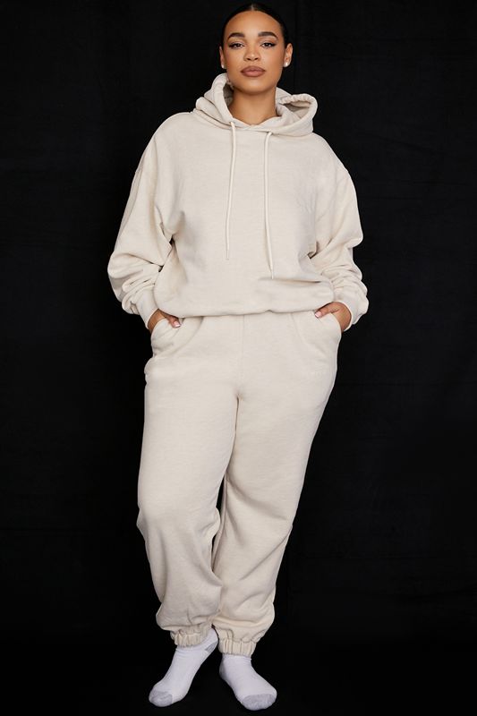 Beige House Of Cb Fleece Back Jogging Pants | TYG-182695