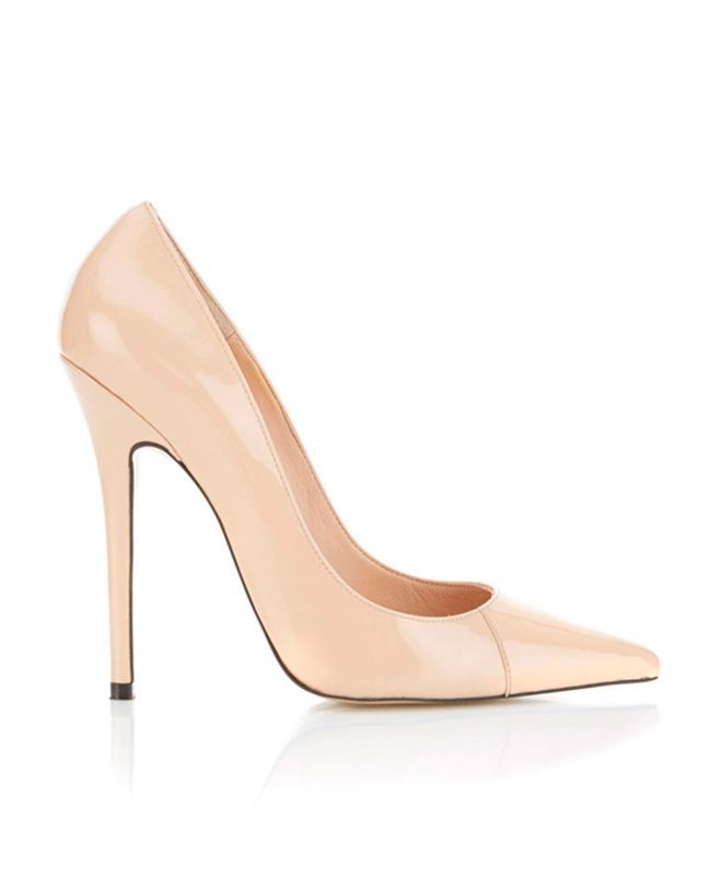 Beige House Of Cb Leather Beige Pointed Toe High Heel Pumps | PWU-508946