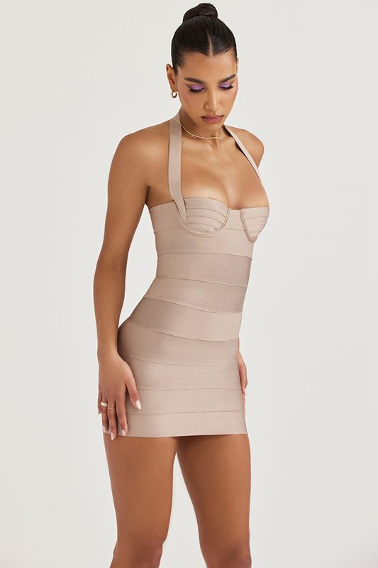 Beige House Of Cb Mini  Dress | BAE-796382