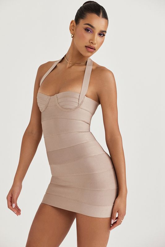 Beige House Of Cb Mini  Dress | BAE-796382