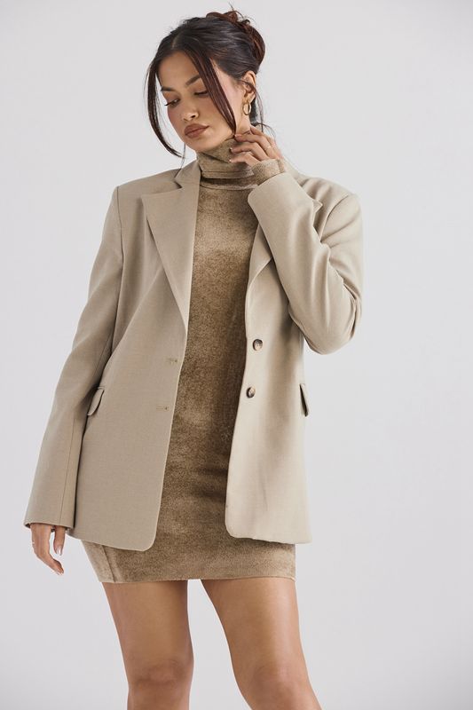 Beige House Of Cb Oversized  Blazer | IVR-164295