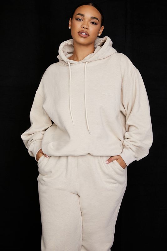 Beige House Of Cb Oversized  Hoodie | UDS-315469