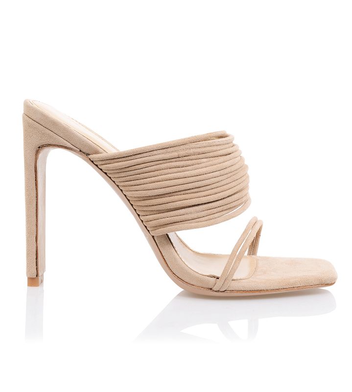 Beige House Of Cb Square Toe Strappys Sandals | YNE-851769