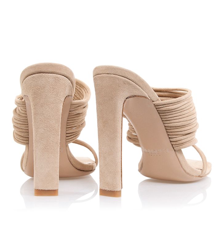 Beige House Of Cb Square Toe Strappys Sandals | YNE-851769