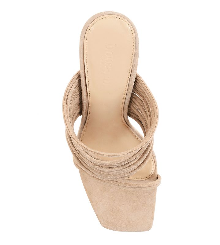 Beige House Of Cb Square Toe Strappys Sandals | YNE-851769