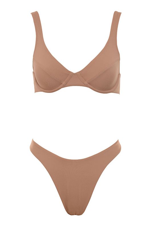 Beige House Of Cb Underwired  Bikinis | KOJ-172049