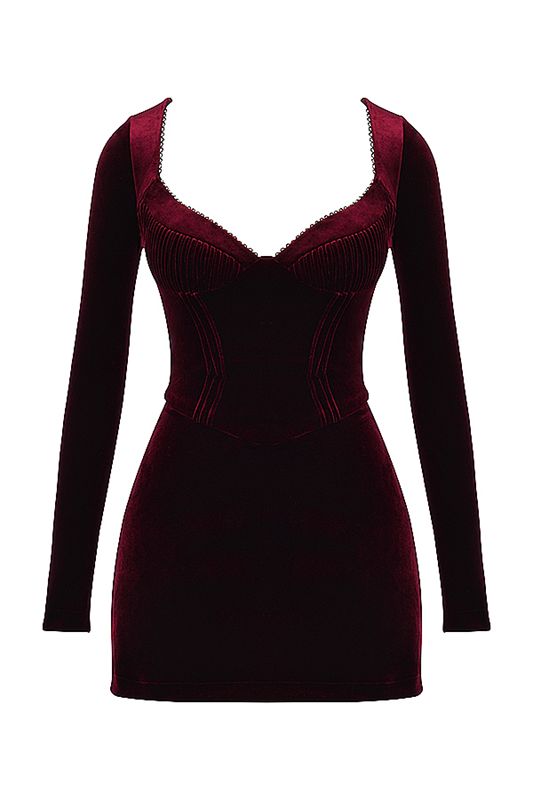 Black House Of Cb Cherry Pin Tuck Mini  Dress | REA-426530