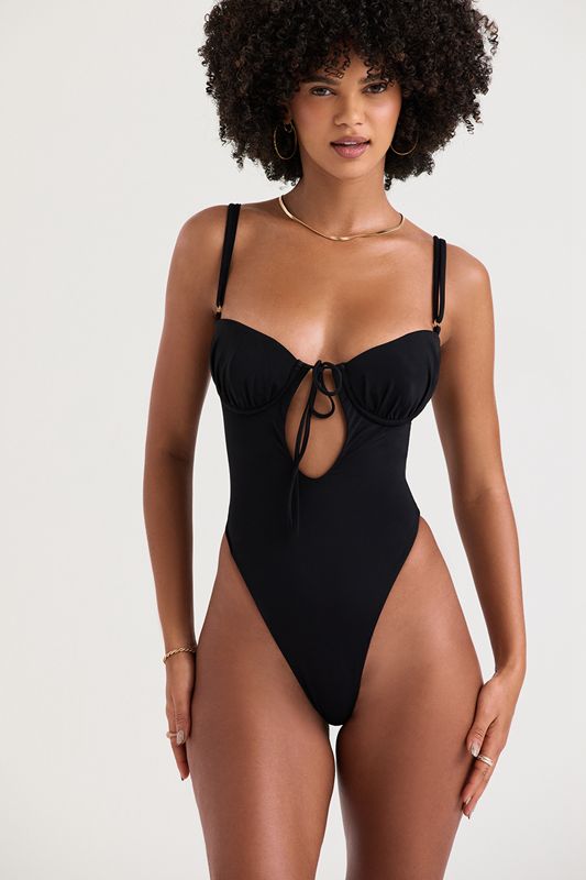 Black House Of Cb Cutout  Swimsuit | KCO-734029