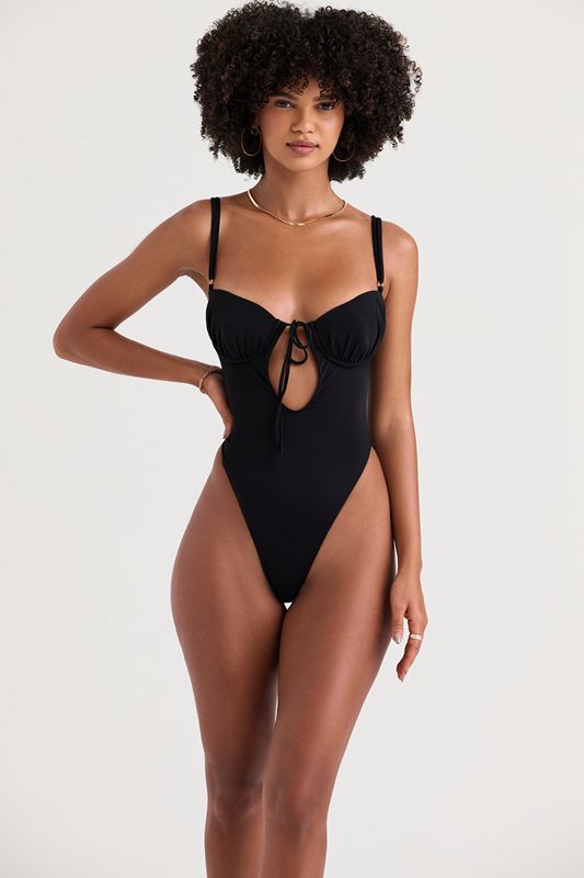 Black House Of Cb Cutout  Swimsuit | KCO-734029