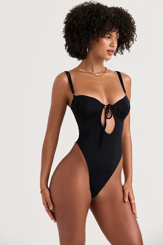 Black House Of Cb Cutout  Swimsuit | KCO-734029