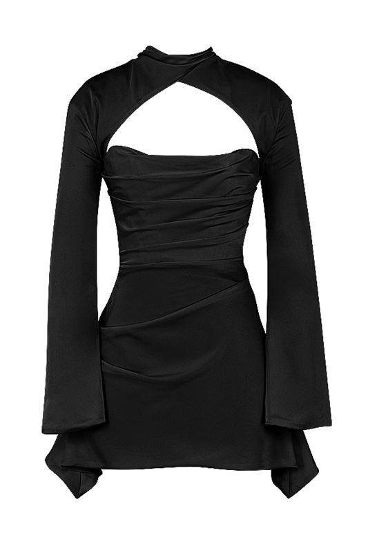 Black House Of Cb Draped  Dress | RFQ-360874