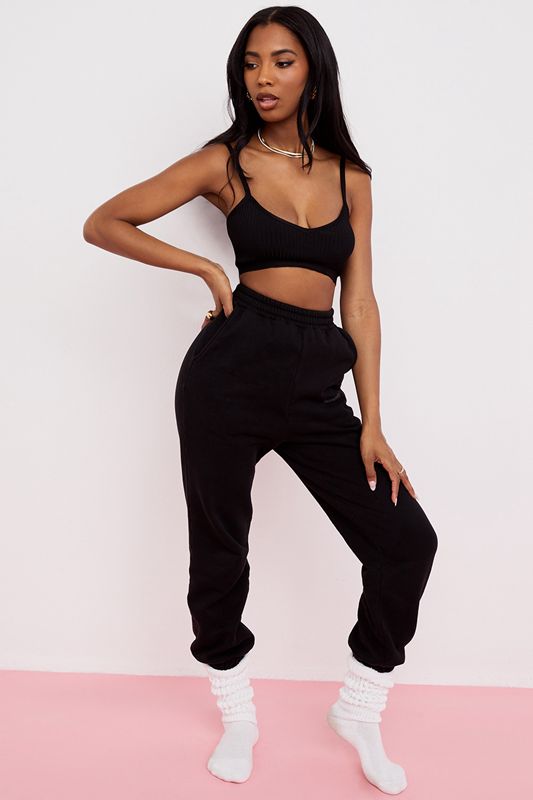 Black House Of Cb Fleece Back Jogging Pants | RNY-746013