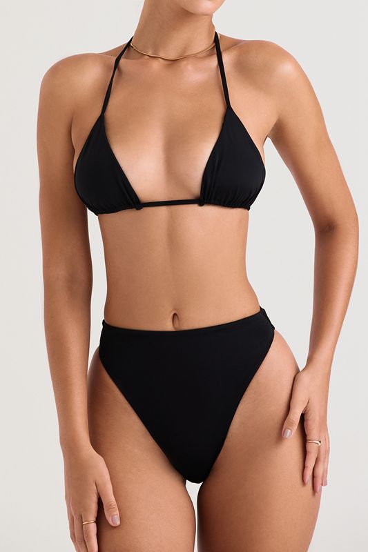 Black House Of Cb High Waist Bikini Bottoms | NEQ-803657