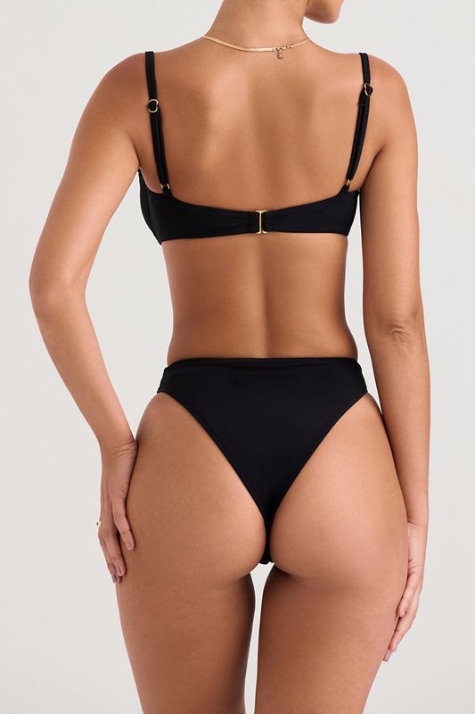 Black House Of Cb High Waist Bikini Bottoms | NEQ-803657