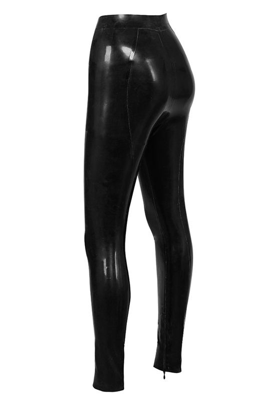 Black House Of Cb Latex High Waist Leggings | JBS-679241