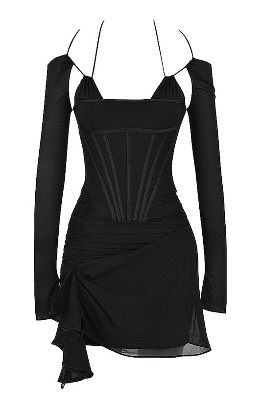 Black House Of Cb Real Silk Mini Dress | BMG-146305