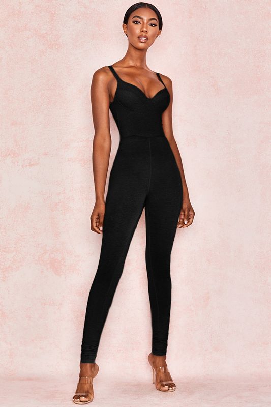 Black House Of Cb Soft Loungewear Jumpsuit | CFU-603495