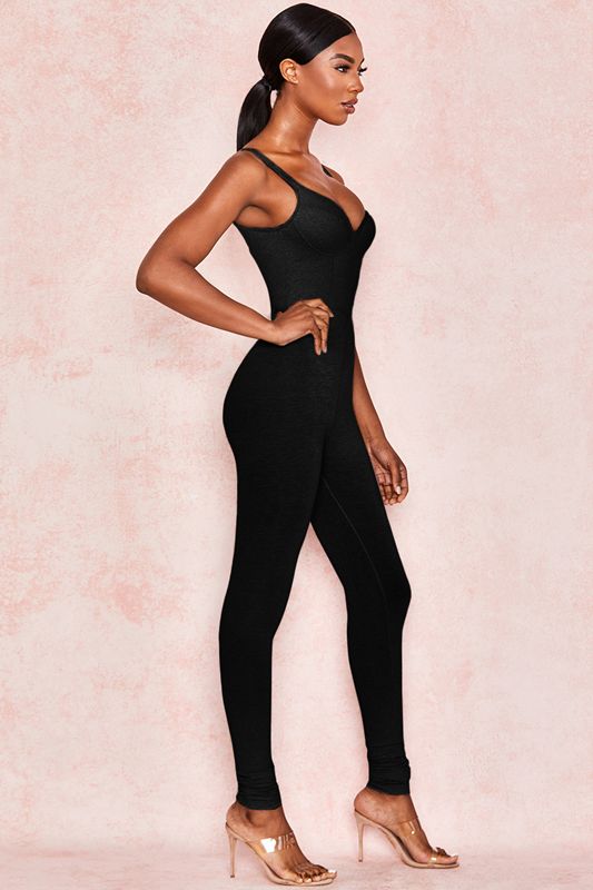 Black House Of Cb Soft Loungewear Jumpsuit | CFU-603495