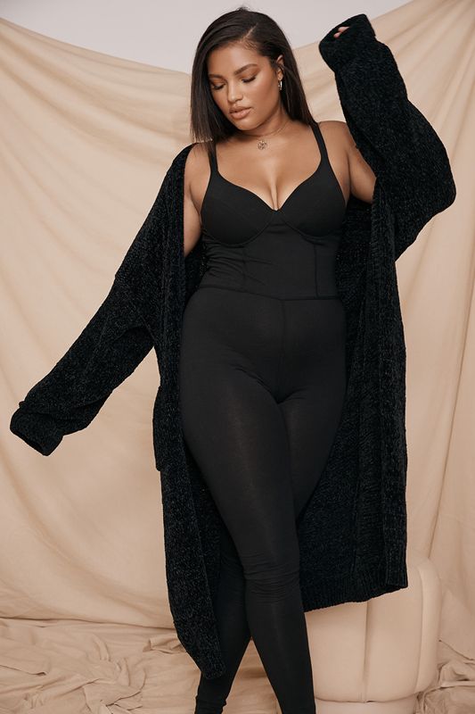 Black House Of Cb Soft Loungewear Jumpsuit | CFU-603495