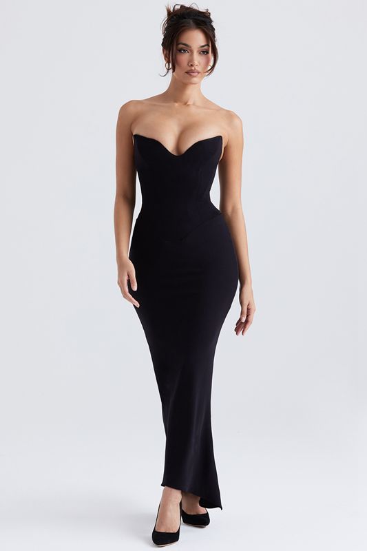 Black House Of Cb Strapless  Dress | VWH-106354