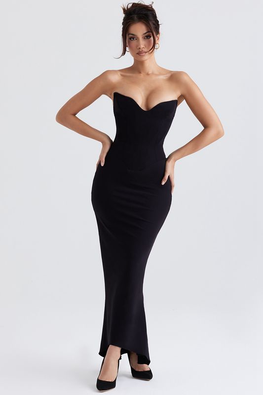 Black House Of Cb Strapless  Dress | VWH-106354