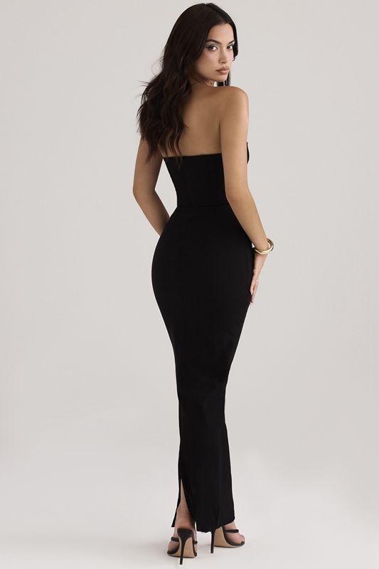 Black House Of Cb Strapless Maxi Dress | WVF-069218