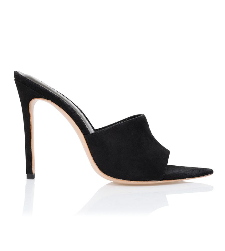 Black House Of Cb Suede Pointed Mules | DAS-206138