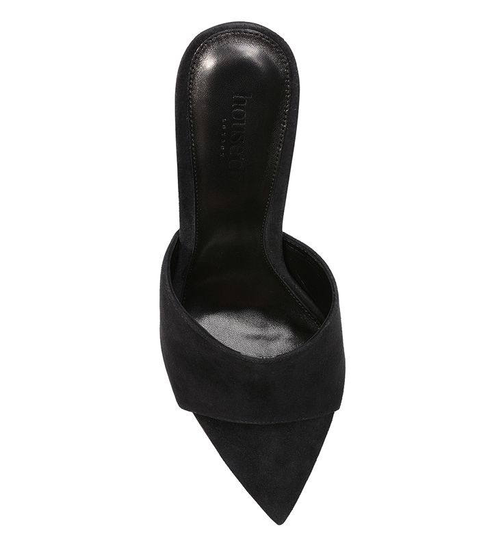 Black House Of Cb Suede Pointed Mules | DAS-206138