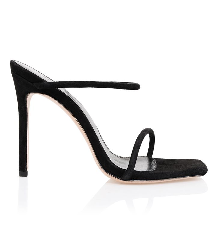 Black House Of Cb Suede Skinny Strap Sandals | PLI-201395