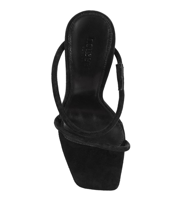 Black House Of Cb Suede Skinny Strap Sandals | PLI-201395