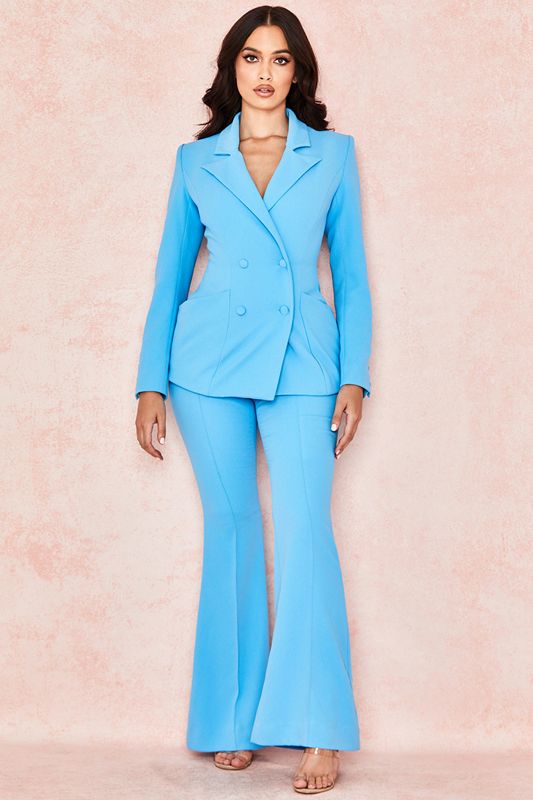 Blue House Of Cb Double Breasted Tailored Blazer | PMO-574390