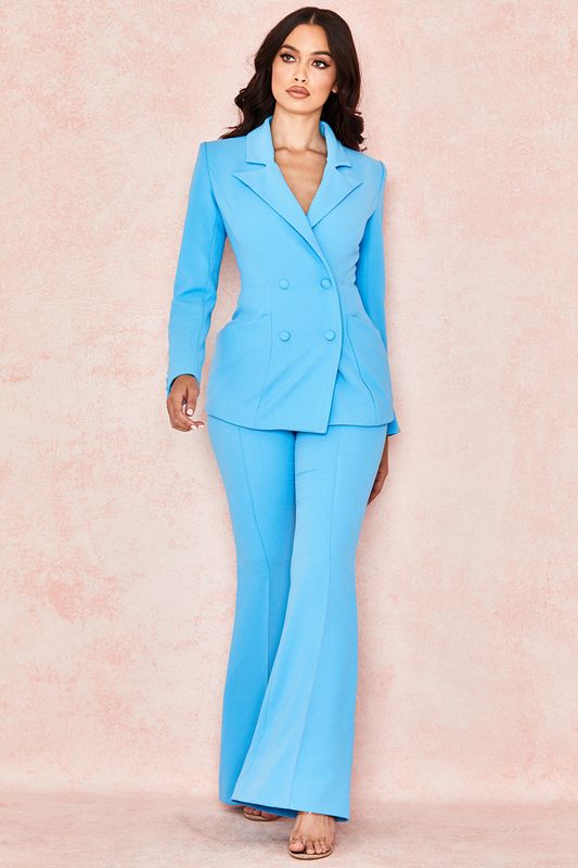 Blue House Of Cb Double Breasted Tailored Blazer | PMO-574390