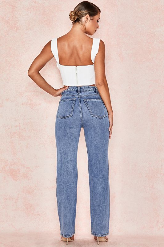 Blue House Of Cb Fit High Waist Jeans | PTY-401698