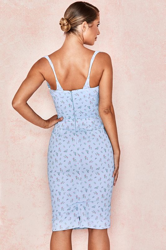 Blue House Of Cb Floral  Midi Dress | UBJ-710435