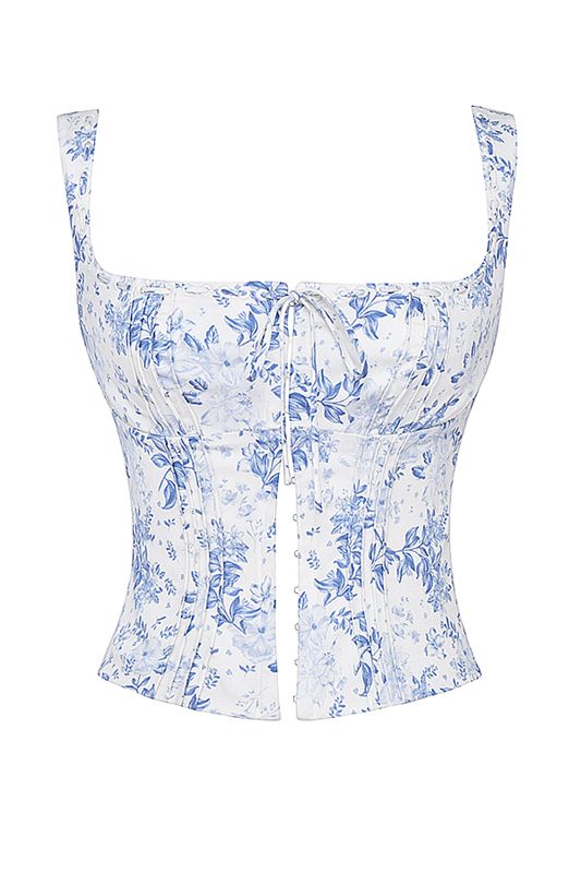 Blue House Of Cb Floral Print Tops | AYS-789321