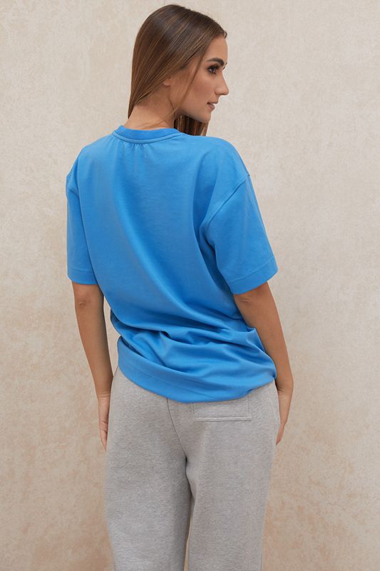 Blue House Of Cb Oversized Cotton Jersey T Shirts | OFJ-150297