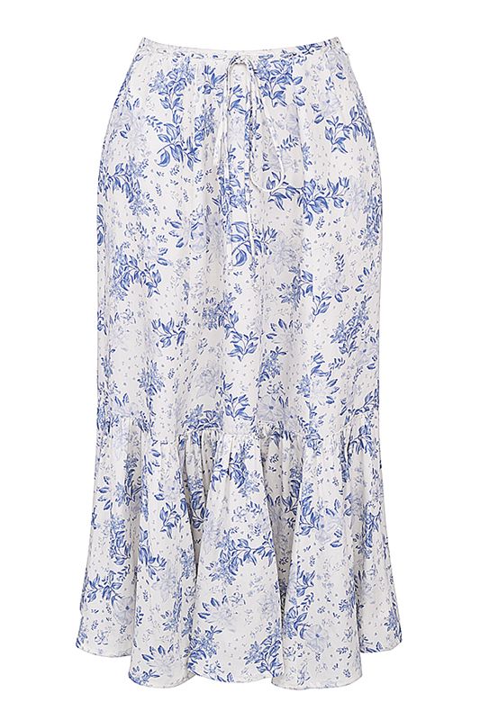 Blue House Of Cb Print Midi Skirts | NXU-807561