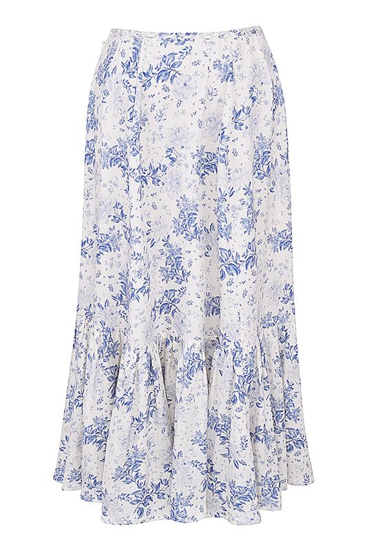 Blue House Of Cb Print Midi Skirts | NXU-807561